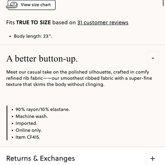 J.Crew Long-sleeve button-up top in refined rib - Picture 5 of 5